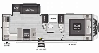 2025 KEYSTONE COUGAR 1/2 TON 25MLEWE, , floor-plans-day image number 0